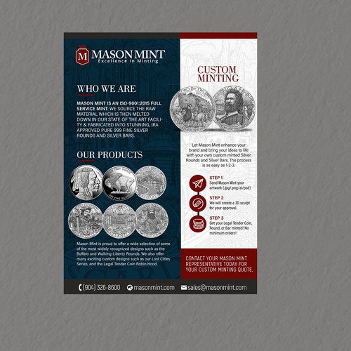 Create An Exciting Flyer To Showcase Our Custom Silver Coin Program Design by ektadevesh