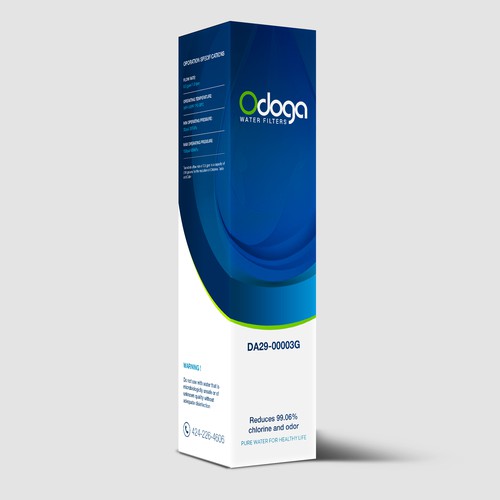 Looking for modern & luxurious redesign of water filter packaging Design by UniqueHub