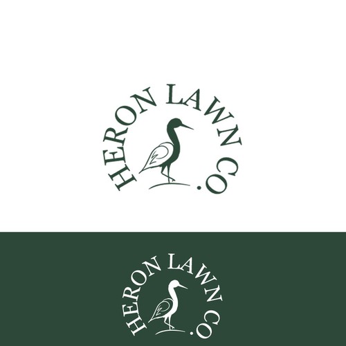 Modern Lawn Care Business with Heron Design by vdesignideas