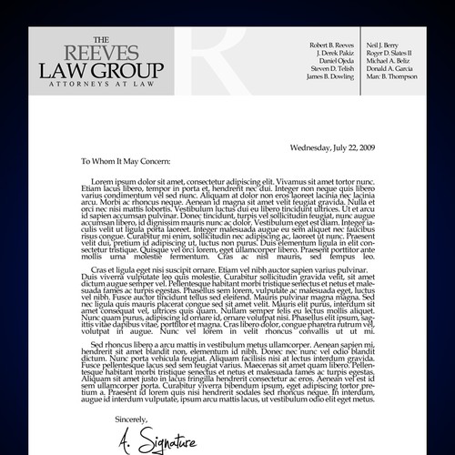 Law Firm Letterhead Design デザイン by NBatterson