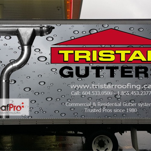 Tristar Gutter truck vehicle wrap (I AM HAVING A PRO INSTALL WRAP) Design by Andygraphics2