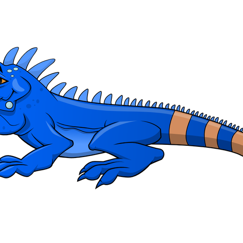 blue iguana clip art