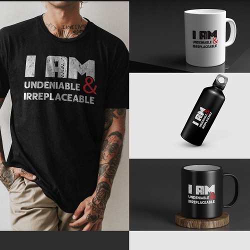 Undeniable & Irreplaceable T- shirt Logo Contest -(Minimalist) -This should be an easy one. Design by #hello Dey!