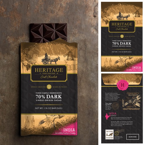 High-End Craft Chocolate Packaging that Creates a Sense of Heritage and Community Design by AON