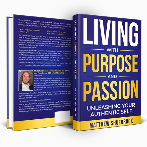 Living With Passion and Purpose Book Cover Design Design by Unboxing Studio