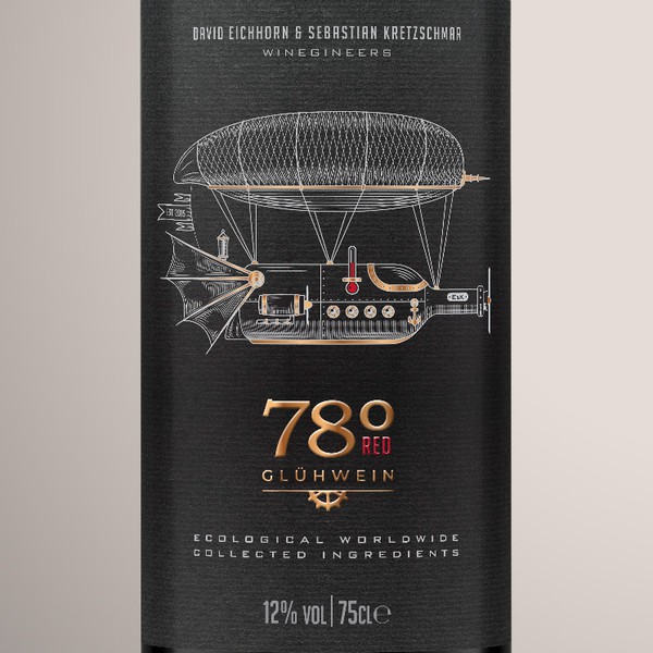 Design by Sonia Maggi titled "Label for German Mulled Wine"