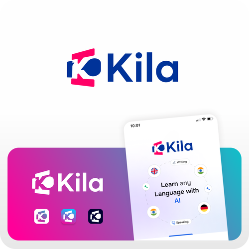 We need a modern logo design for our language learning app Design by Doclogoz™