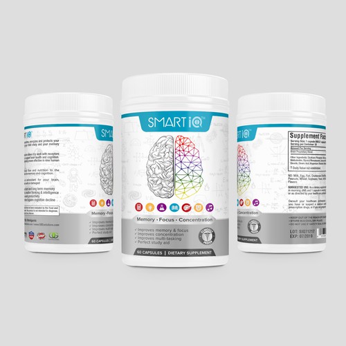 Brain Supplement Label Design Design réalisé par DesignSBS