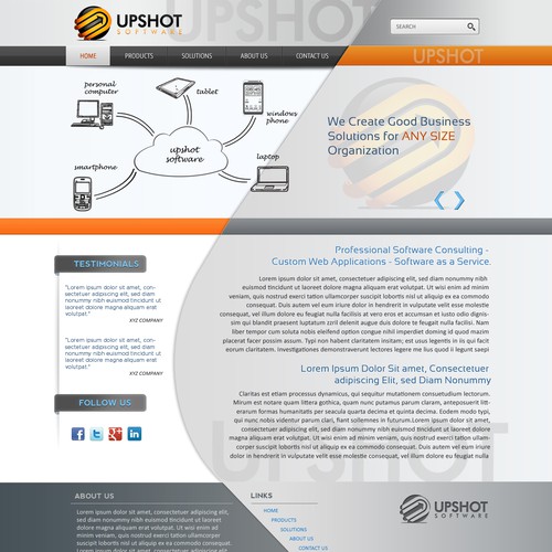 Help Upshot Software with a new website design Réalisé par Dev S