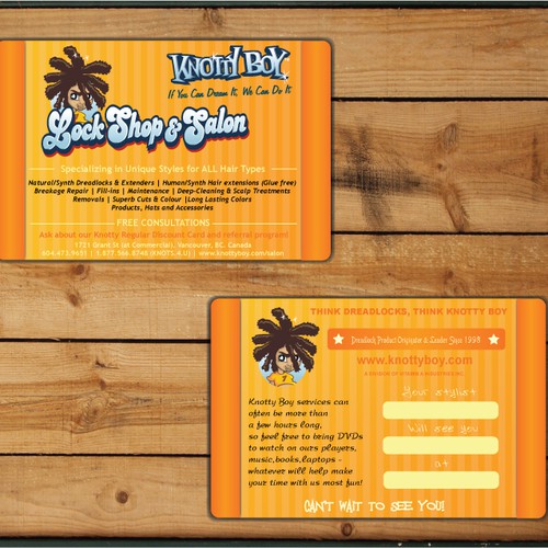 Dreadlock Extreme Hair Salon Business Appointment Card