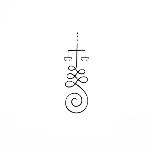 Unalome/Libra Scales Wrist Tattoo Design by LunaMia