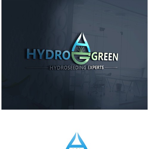 Sleek bold logo for hydroseeding company water droplet/grass-ontwerp door Sanchitaluck7