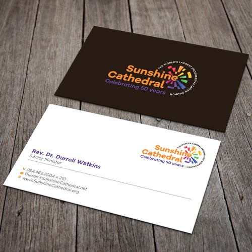 Business Card for Growing Progressing LGBTQ Church Design by Rskylight