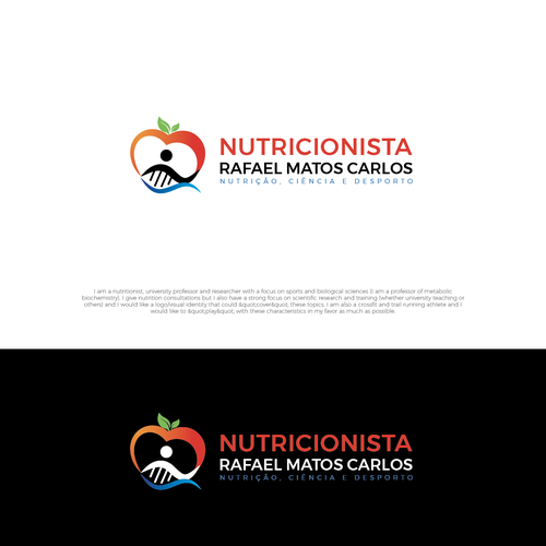 Logo/Identidade Visual para Nutricionista, investigador e atleta Design by Hareesh Kumar M