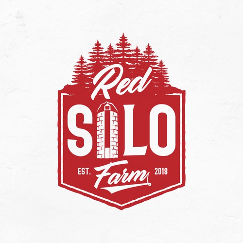 Red Silo Farm Design by AlarArtStudio™