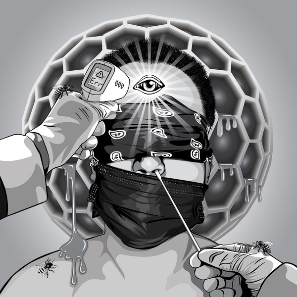 Design by Pixel Clan titled "Blindfolds Not Mandatory Illustration"