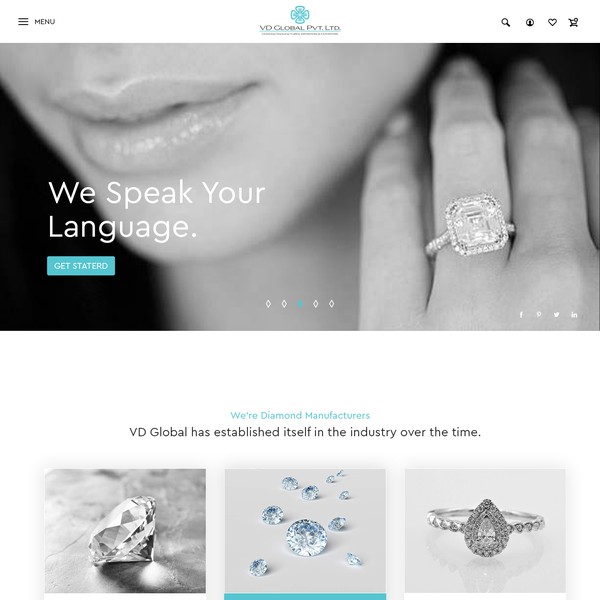 Design by Luvinda titled "modern Dimond & jewelry webpage design  "