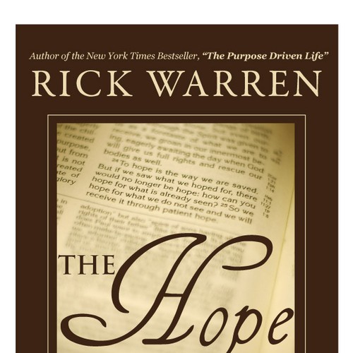 Design Rick Warren's New Book Cover Design réalisé par sundayrain