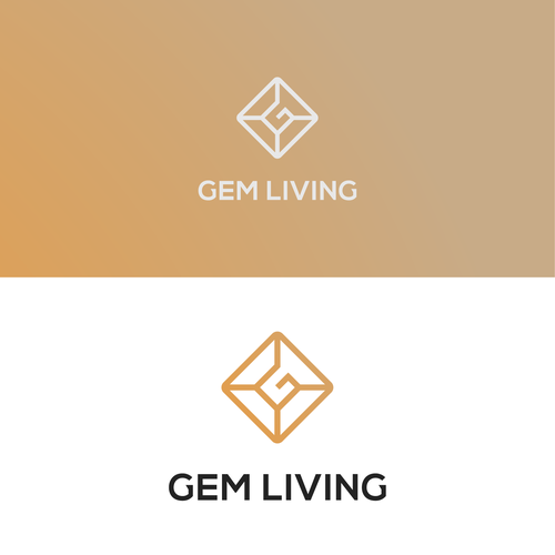 Geometrical, minimalist, modern brand design for Gem Living Design by aliefART