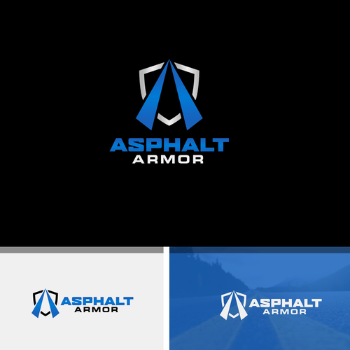 Powerful logo design for the most durable asphalt coating available Design by shadow`art