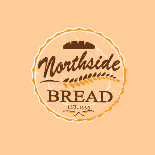 can you create a rustic logo for my bakery specializing in crusty, artisan bread? Ontwerp door JamieLoftus