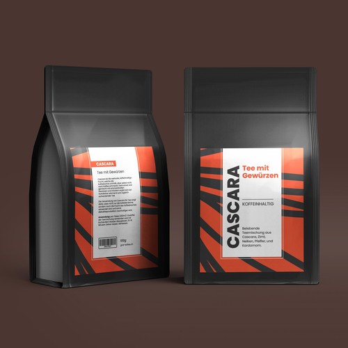 Cascara tea label-ontwerp door Experiva