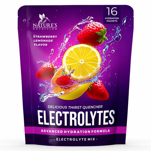 Refreshing Hydration Electrolytes Design Needed for Nature's Nutrition Design by GenScythe