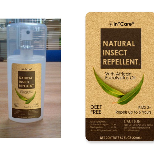 Diseño de A product label for an insect repellent based on African lemon eucalyptus oil de SulieCreative