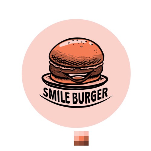 Smiley Burger Design by Gravink Design
