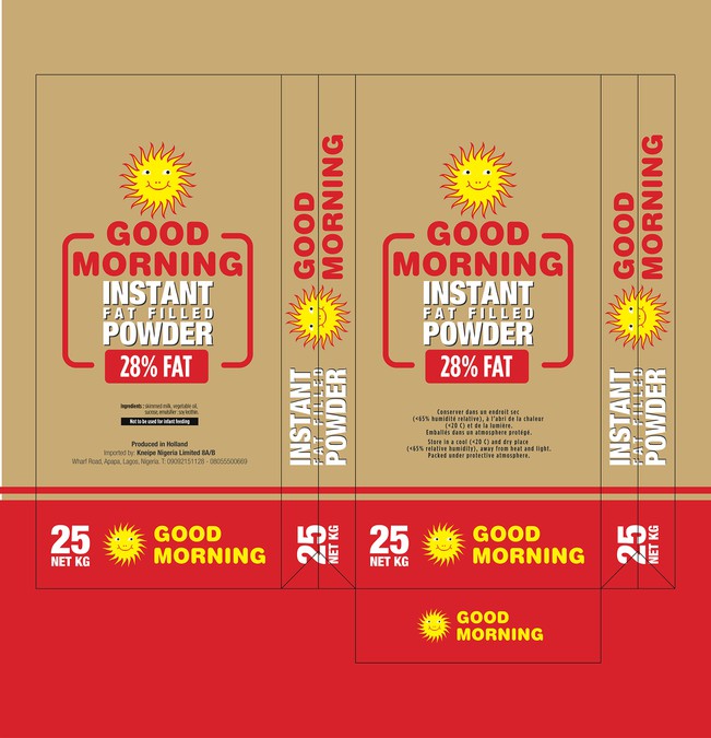 Improvement of a 25 kg bag of milk powder Product packaging contest