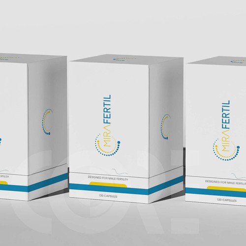 a box for male reproductive supplement improves sperm quality that look professional yet luxurious Design by Surendra Rathor