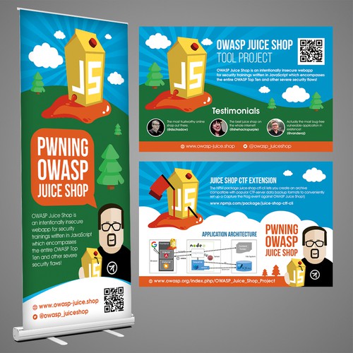 OWASP Juice Shop - Project postcard & roll-up banner Réalisé par Dzhafir