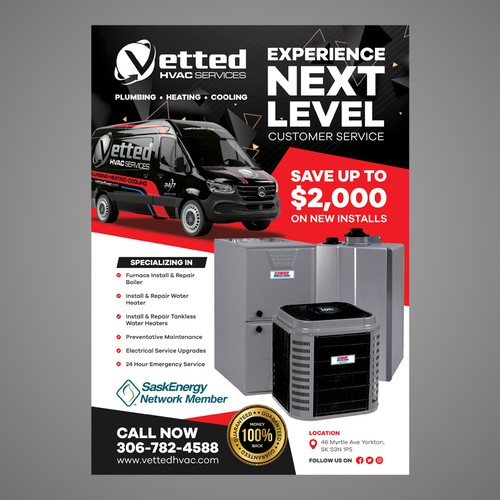 HVAC Eye Catching Magazine AD Design by Dzhafir