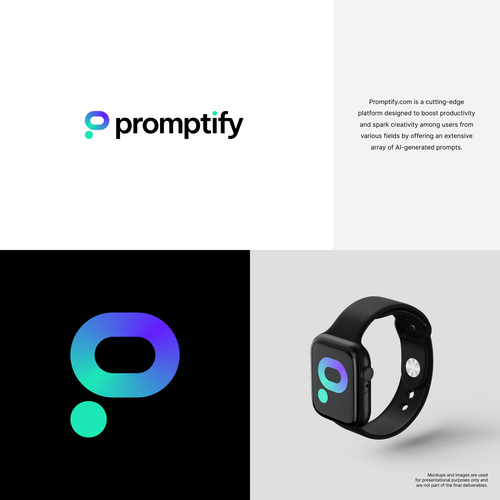 Modern, Simple and Sleek Logo for Promptify.com Design by Kreaton