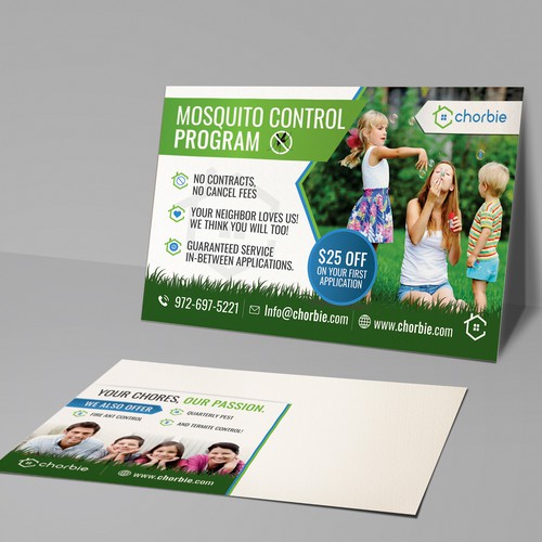 Chorbie Mosquito Control Postcard Design by FuturisticBug