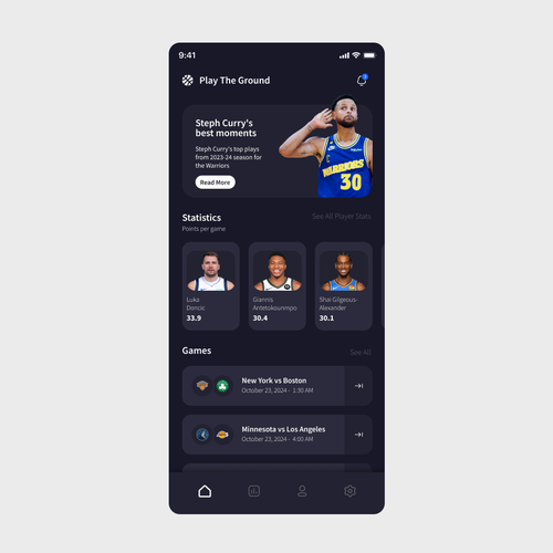Designs | Basketball UI design | App design contest