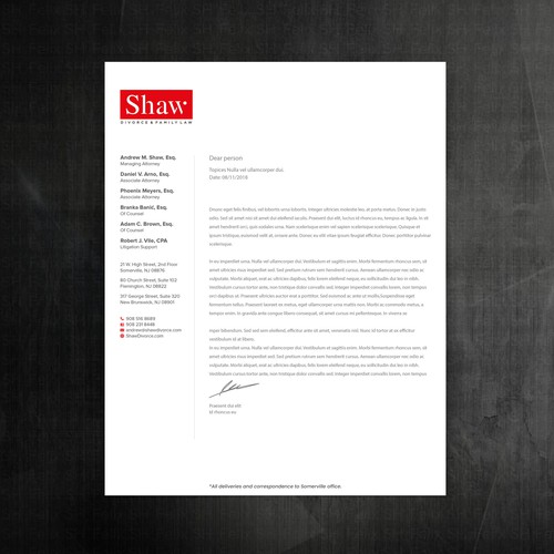 Letterhead for Divorce & Family Law Firm; Modern, Minimalist, Conservative Design Design by Felix SH