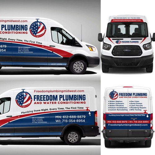 Full Van Wrap for Residential Plumbing Company Design by theANUNGs
