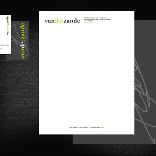stationery for Van der Zande デザイン by jessica marie