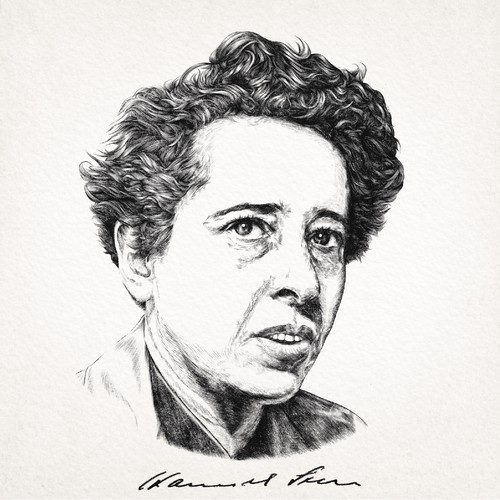 Hannah Arendt illustriert Design by mmmoaaa_
