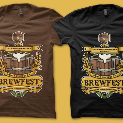 Create the next t-shirt design for The Cask & Rasher Ontwerp door Mock