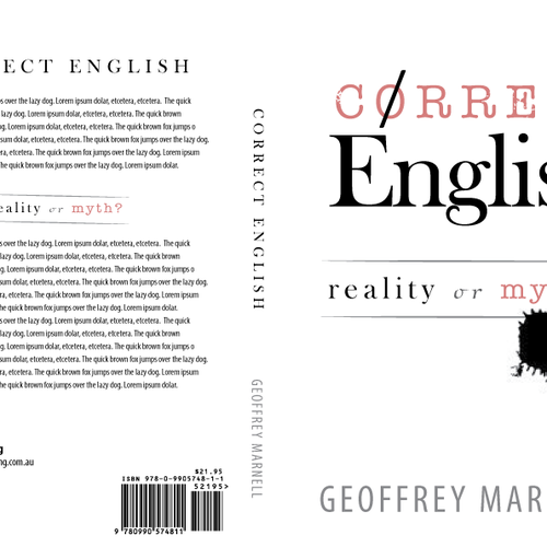 Create an attractive cover for a paperback book about language Design by poppins