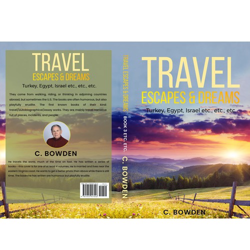 Cover for a travel/autobiography/brief essay book Design by NoBoundaries