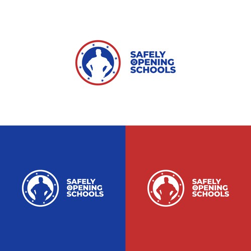 Logo for a group of Super Hero's working to get Kids back to school Design by boXi