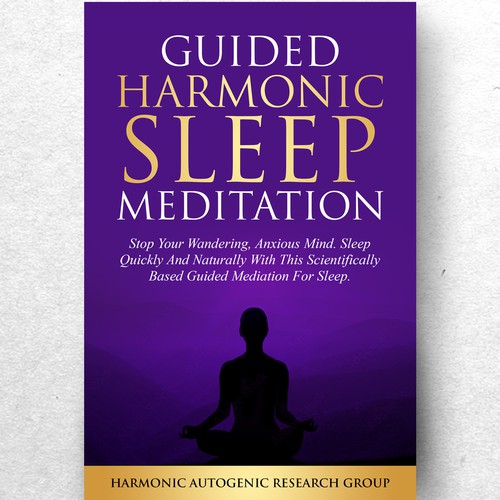 Design an abstract dark on dark sleep meditation book cover Design by ryanurz