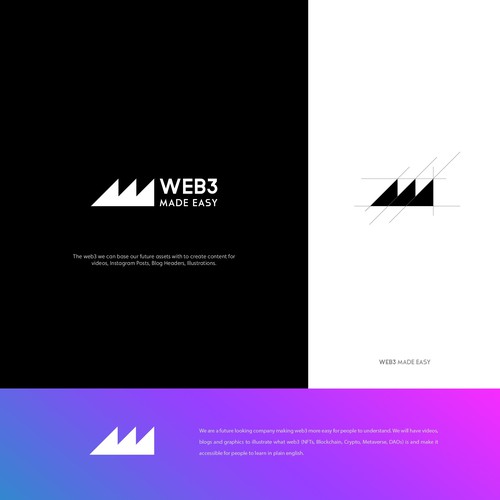 Web3 Brand Logo and Brand Guideline Design by Leka Waves