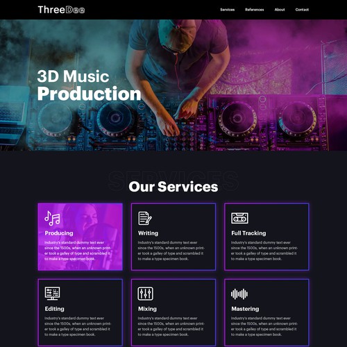 Design a website for a music production company... Design réalisé par Jasmin_A