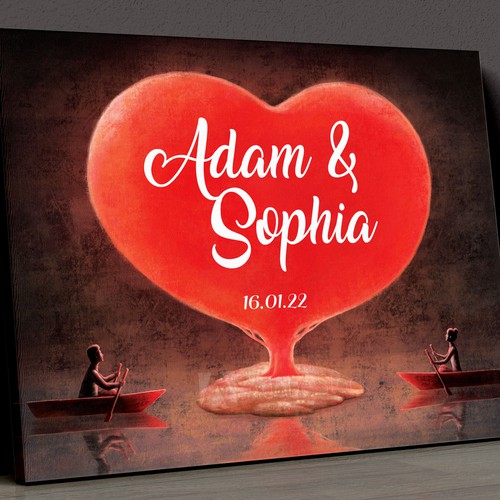 Canvas for love couples Design by vcreativecloud