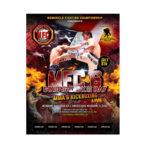 Official Flyer/Branding Design for Amateur MMA Fight Night MFC6!!! Design by NelleDJ