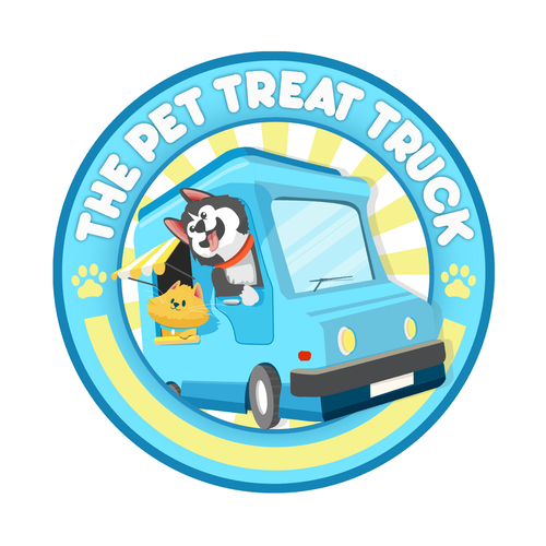 Design a cute/cartoon logo for our dog food truck! Design by m.savanovic